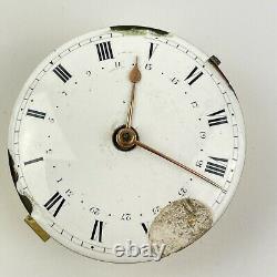 Antique 18th Century Verge Pocket Watch Movement John Peterkin London 4.7cm