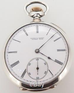Antique 1900s Patek Philippe Silver & Gold 17J Lever Pocket Watch