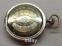 Antique 1900s Phenix Astronomical Sidereal 24 Hour Pocket Watch Silver Gold Rare