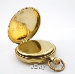 Antique 1900s Thomas Russel Liverpool Elgin Gold Plated Pocket Watch
