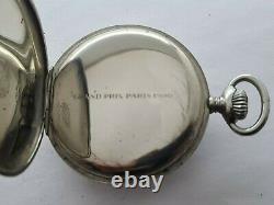 Antique 1901 Zenith Chrome Crown Wind Pocket Watch Working VGC Serviced Rare