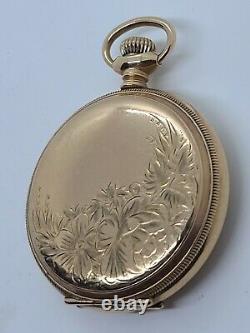 Antique 1902 ELGIN Ladies Gold Filled G. F. Victorian Full Hunter Pocket Watch 6s