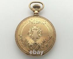 Antique 1902 Hampden Molly Stark 3/0s 7J Pendant Pocket Watch 14k Gold Filled