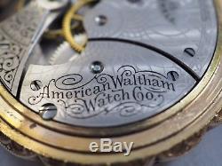 Antique 1902 Running Waltham American Pocket Watch 6s Keystone Double Hunter