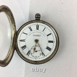 Antique 1902 Solid Silver Express English Lever J G Graves Pocket Watch A/F