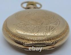 Antique 1904 ELGIN Ladies Gold Filled G. F. Victorian Full Hunter Pocket Watch 6s