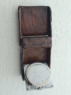 Antique 1905 Doxa Pocket Travel Watch Folding Exquisite Crocodile Skin Case VGC