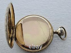 Antique 1905 Elgin 16s Full Hunter Gold Plated Pocket Watch VGC Box Rare