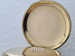 Antique 1905 Elgin 16s Full Hunter Gold Plated Pocket Watch VGC Box Rare