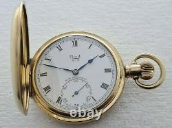 Antique 1905 Limit No 2 Swiss Full Hunter Gold Plated Pocket Watch VGC Box Rare