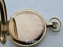 Antique 1905 Nallog 16s, 15j Full Hunter Gold Plated Pocket Watch VGC Box Rare
