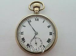 Antique 1905 Record Swiss Gold Plated Pocket Watch 16S Gift Box Working Rare