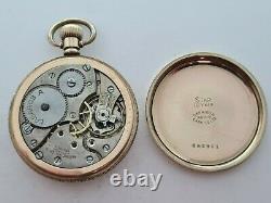 Antique 1905 Record Swiss Gold Plated Pocket Watch 16S Gift Box Working Rare
