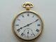 Antique 1905 Swiss Made Gold Plated Pocket Watch 16s, 15 Jewels Working Rare