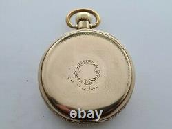 Antique 1905 Swiss Made Gold Plated Pocket Watch 16S, 15 Jewels Working Rare