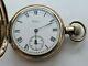 Antique 1905 Waltham 16s Full Hunter Gold Plated Pocket Watch Working Vgc Rare