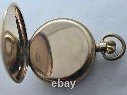 Antique 1905 Waltham Traveler Gold Plated 16s Pocket Watch Not Working Rare
