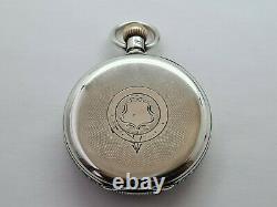 Antique 1906 Duracy Lever USA Solid Silver Pocket Watch Working Box Rare