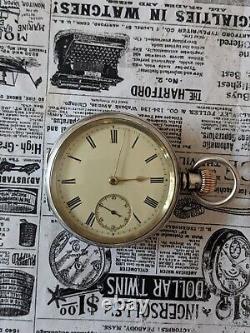 Antique 1907 Rare American Waltham Watch Co Sterling Silver Pocket Watch Working