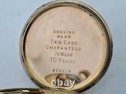 Antique 1907 Waltham Traveler Gold Plated 16s Pocket Watch Needs Repair Rare