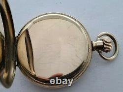 Antique 1907 Waltham Traveler Gold Plated 16s Pocket Watch SPARES/REPAIR Rare