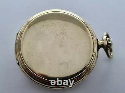 Antique 1908 Thomas Russell & Son 15J Gold Plated Pocket Watch Working Rare