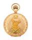 Antique 1908 Waltham Seaside 6s Multi-color 14k Gold Hunter Pocket Watch With Stag