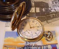 Antique 1909 Elgin Pocket Watch 15J 9ct Rose Gold Filled Fancy Full Hunter Fwo