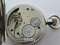 Antique 1910 Half Hunter Solid Silver 16S Pocket Watch VGC Working Rare