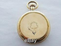 Antique 1910 Waltham Traveler Pocket Watch 11 Jewels Gold Plated VGC Rare