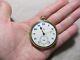 Antique 1910's Omega 17 Jewel Gold Filled Pocket Watch Withblue Dial Running