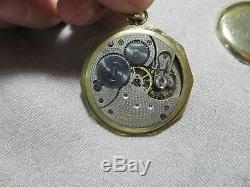 Antique 1910's OMEGA 17 Jewel Gold Filled Pocket Watch withBlue Dial Running