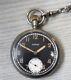Antique 1911 Damas Pocket / Fob Watch With Silver Chain And Silver Badge