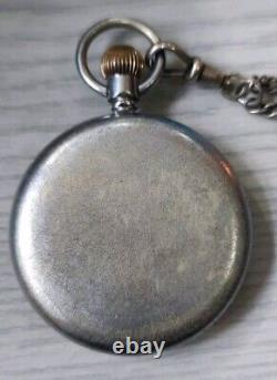 Antique 1911 Damas Pocket / Fob Watch With Silver Chain And Silver Badge