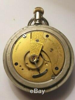 Antique 1913 American Waltham Sterling Grade / Size 18 / Pocket Watch