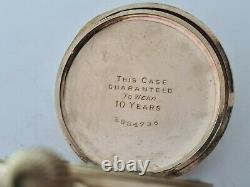 Antique 1915 Elgin USA Full Hunter Gold Plated Pocket Watch Needs Repair Rare
