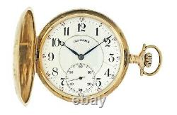 Antique 1920 ILLINOIS Pocket Watch 14k Solid Gold Hunter 17J Size 16s Grade 305