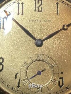 Antique 1920 Tiffany & Co. 18k Solid Gold Pocket Watch Grade 438 21J RUNS NR