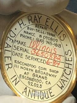 Antique 1920 Tiffany & Co. 18k Solid Gold Pocket Watch Grade 438 21J RUNS NR