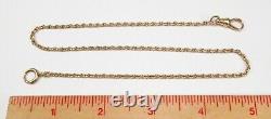 Antique 1920s Signed 14K Yellow Gold Cable Link Pocket Watch Chain 15 L As-Is