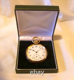 Antique 1920s Swiss 15 Jewel Geneva Pocket Watch 9ct Rose Rolled Gold Fwo
