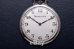 Antique 1920s Tiffany & Co Platinum 2ct VS G Diamond Pocketwatch 50mm Pendant