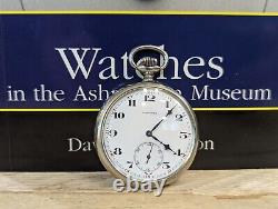 Antique 1922 Longines Open Faced Blue Steel 18.69N Sub Dial Pocket Watch Working
