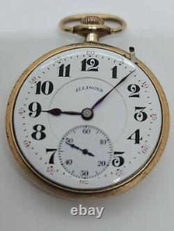 Antique 1926 ILLINOIS Bunn Special 60 Hr. Type I Railroad Grade Pocket Watch 21J