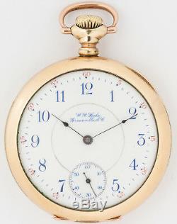 Antique 1927 South Bend 16s 21j Adj. No. 227 Pocket Watch with Private Label Dial