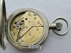 Antique 1929 A. Rosskopf Full Hunter Small Pocket Watch VGC Working Rare