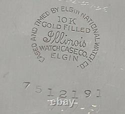 Antique 1943 ELGIN 21J B. W. Raymond 10K GF Railroad Grade 478 Pocket Watch 16s