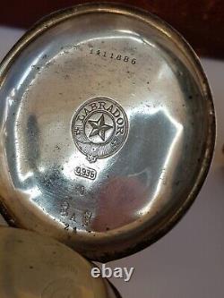 Antique-19th Century Swiss Silver Cased Pocket Watch-Omega/Labrador-Working