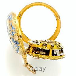 Antique 20k Rose Gold Quarter Hour Repeater Verge Fusee Pocket Watch C1751