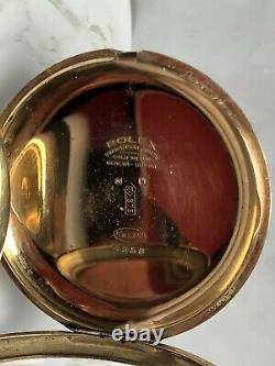 Antique 7 World Records 9k Solid Gold Rolex Pocket Watch